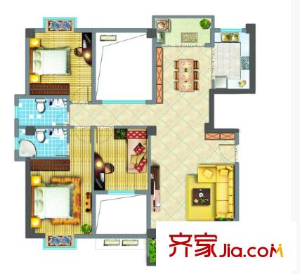 省電視臺宿舍戶型圖2室2廳 2室2廳