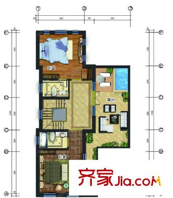 鑫海花園戶型圖2室2廳 戶型圖 2室2廳2衛(wèi)1廚