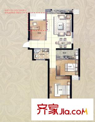 匯誠(chéng)佳源居戶型圖3#05單元2-18層戶型圖 3室2廳1衛(wèi)1廚
