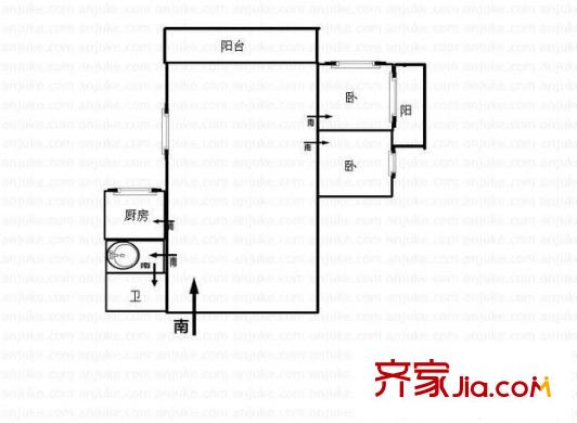 廣達(dá)豪門 2室 戶型圖