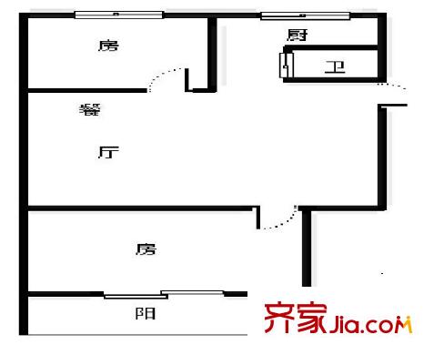 達文里新村 2室 戶型圖