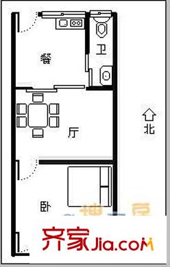 達文里新村 2室 戶型圖