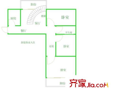 登云佳園 3室 戶型圖