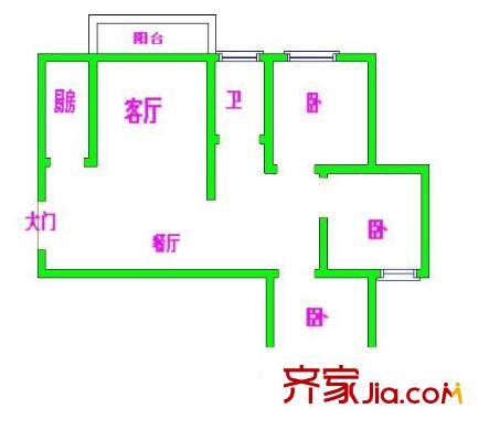 登云佳園 3室 戶型圖