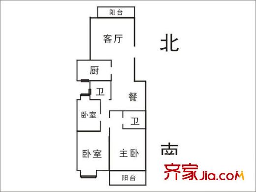 烏山文心園 3室 戶型圖