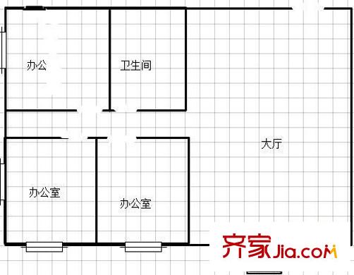 外經(jīng)貿(mào)廣場(chǎng) 3室 戶型圖