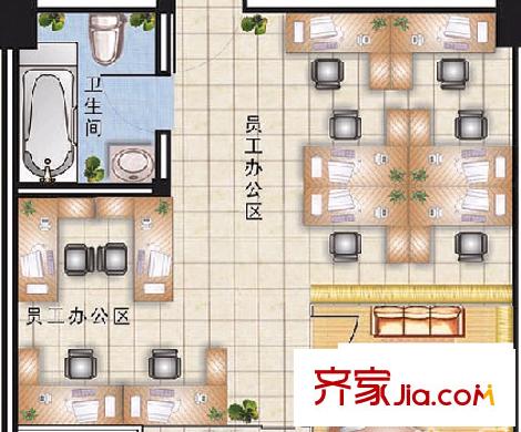 外經(jīng)貿(mào)廣場(chǎng) 5室 戶型圖