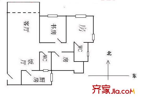 東湖中學小區(qū)戶型圖東湖中學教師宿舍 戶型圖 3室2廳