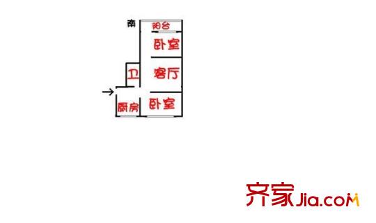 天馬新村 2室 戶型圖