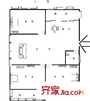 實達一區(qū) 3室 戶型圖