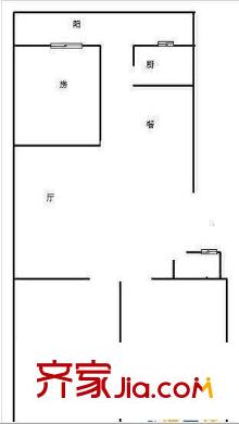 省商業(yè)教師單位宿舍 3室 戶型圖