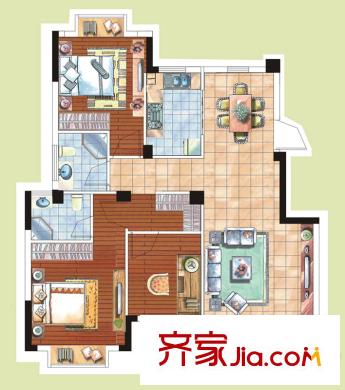 光谷桂花城5棟7棟戶型圖 3室2廳2衛(wèi)1廚