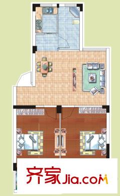 光谷桂花城2棟B戶型圖圖 2室2廳1衛(wèi)1廚