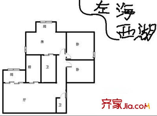 人與自然 3室 戶型圖