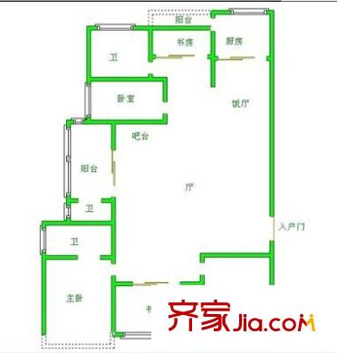 東光大樓 4室 戶型圖