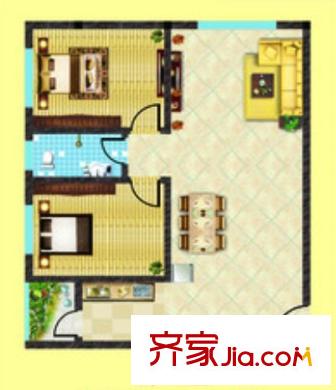 望山門新都戶型圖2室2廳 2室2廳