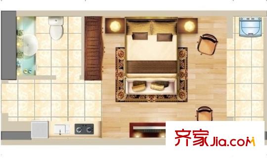 望山門新都戶型圖1室1廳 1室1廳
