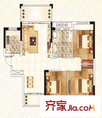 首義景觀樓戶型圖3室2廳 戶型圖 3室2廳