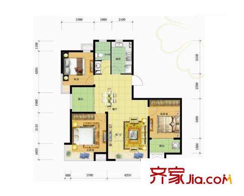 融海杰座戶型圖戶型圖 3室2廳