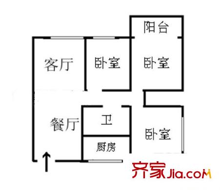 小橋新苑 3室戶型圖