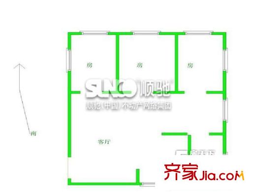 名仕閣 3室 戶(hù)型圖