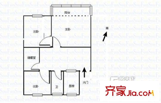 名仕閣 3室 戶型圖