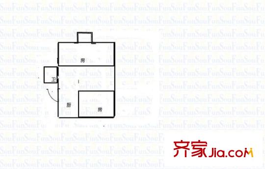泮洋小區(qū) 2室 戶型圖