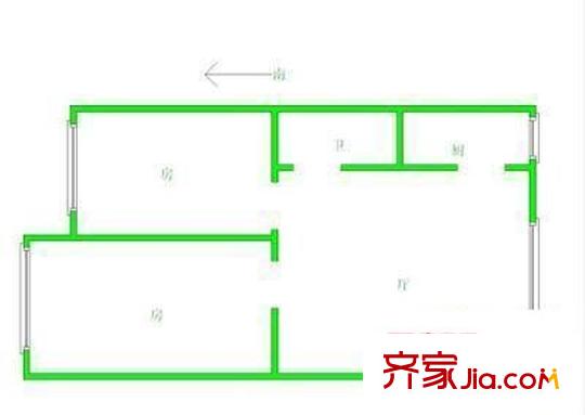 同昌花園 2室 戶型圖