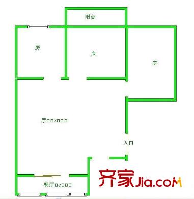 閩運公寓 3室 戶型圖