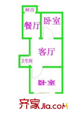 閩運(yùn)公寓 2室 戶型圖