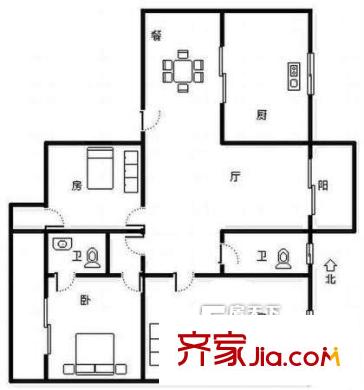 臨江新天地瓊花苑 戶(hù)型圖