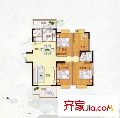 華裕小區(qū) 4室 戶型圖