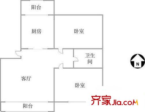 華電沙湖小區(qū)戶型圖沙湖電力小區(qū) 2室 戶型圖 2室2廳1衛(wèi)1廚