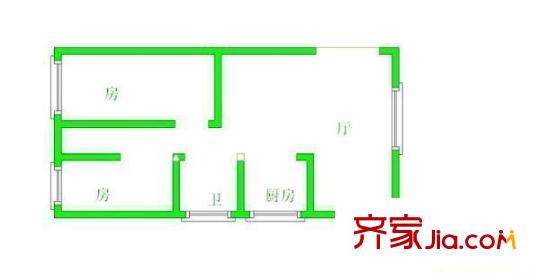 北岸名居 2室 戶型圖