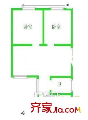 北岸名居 2室 戶型圖