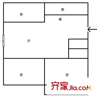 光明城小區(qū) 3室 戶型圖