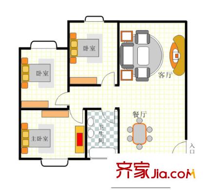 英坊小區(qū)戶型圖3室2廳 戶型圖 3室2廳1衛(wèi)1廚