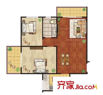 英坊小區(qū)戶型圖2室2廳 戶型圖 2室2廳1衛(wèi)1廚