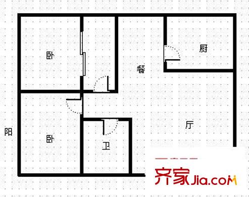 永安名苑 2室 戶型圖