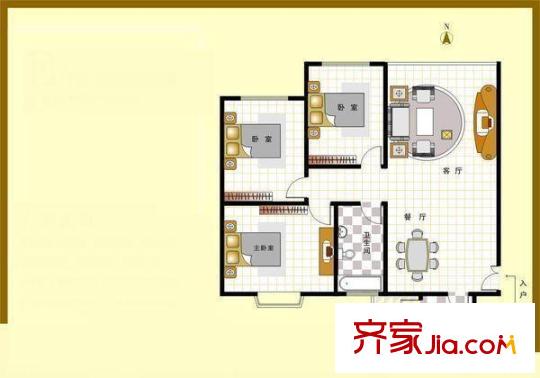福盛苑 3室戶型圖