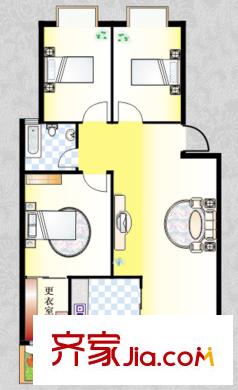 光谷新城2-5號樓C戶型 3室2廳1衛(wèi)1廚