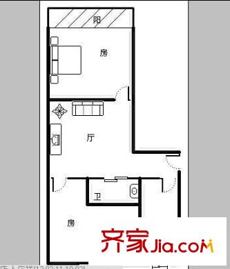 中亭街利業(yè)苑 2室 戶型圖