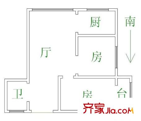 天佑醫(yī)院宿舍戶型圖天佑醫(yī)院家屬小區(qū) 2室 戶型圖 2室1廳1衛(wèi)1廚