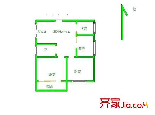 西洪花園  3室 戶型圖