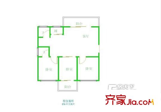 西湖麗景 3室 戶型圖