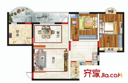 金玉華庭戶型圖2室2廳 戶型圖 2室2廳2衛(wèi)1廚
