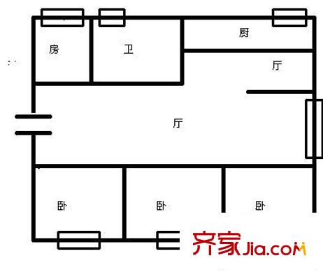 泉塘小區(qū)三區(qū)戶型圖泉塘小區(qū) 4室 戶型圖 4室2廳2衛(wèi)1廚