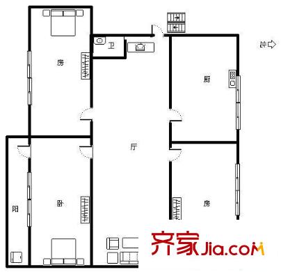 泉塘小區(qū)三區(qū)戶型圖泉塘小區(qū) 2室 戶型圖 2室1廳1衛(wèi)1廚