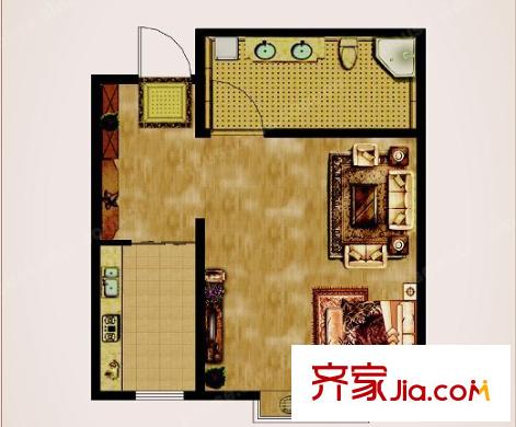 銀河小區(qū)戶型圖1室1廳 戶型圖 1室1廳1衛(wèi)1廚