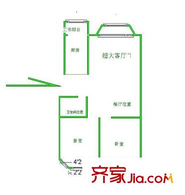 梅海園二期 2室 戶型圖